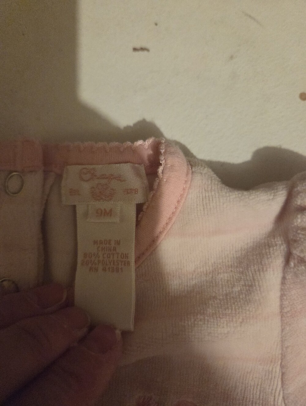 Chaps Pink Striped Baby Romper